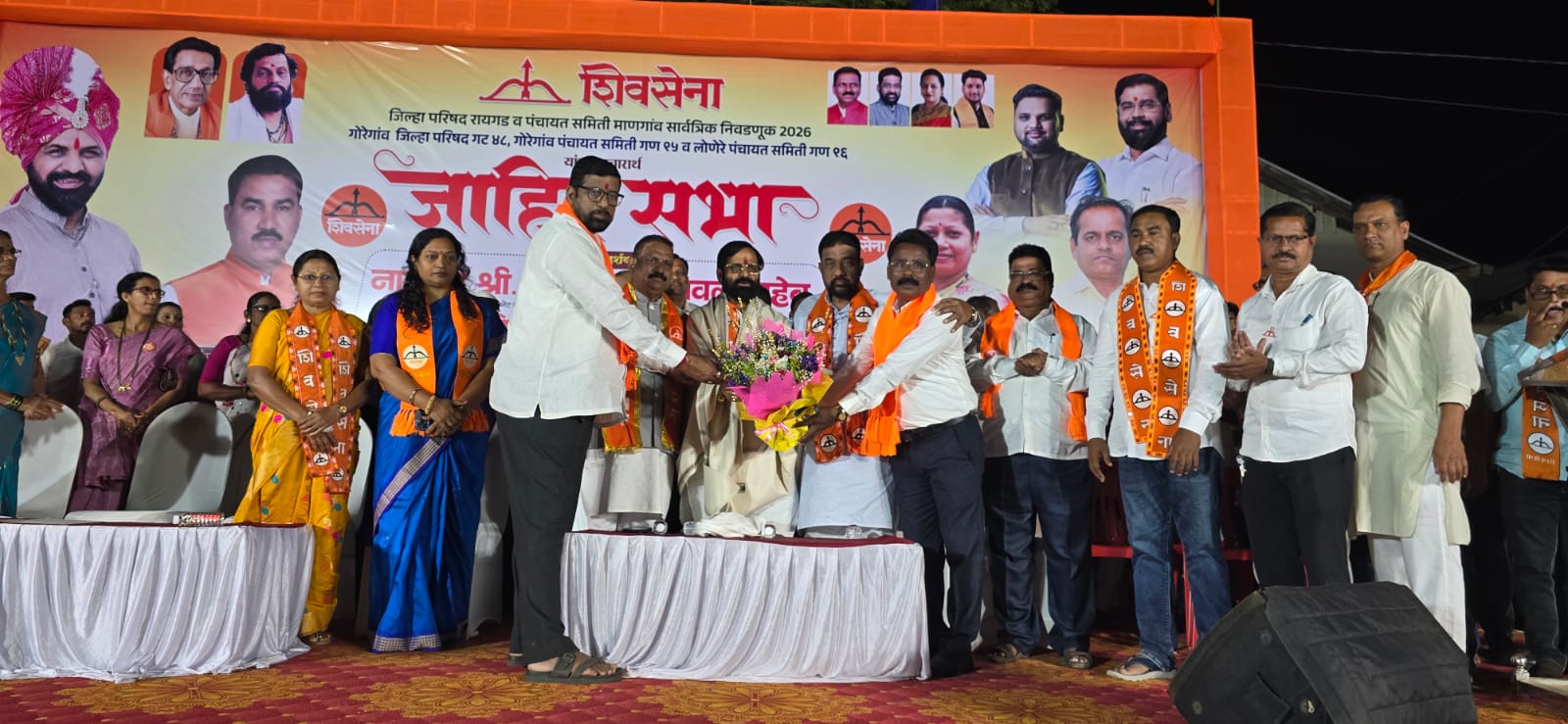 ही रेकॉर्डब्रेक सभा उद्याच्या विजयाची सुरुवात - ना. भरत गोगावले;  राष्ट्रवादी केलेली युती ही पाप होतं - विकास गोगावले