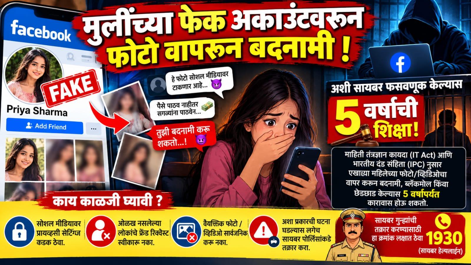 सायबर विश्वात मुलींना जाळ्यात ओढणाऱ्या विकृताला ५ वर्षे सक्तमजुरी
